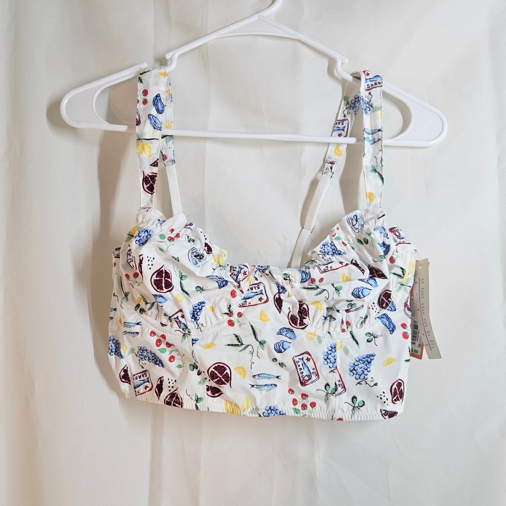 Colsie Print Crop Top Sleeveless‎ Summercore Bustier Cami Blouse Small